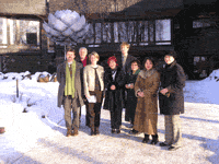 The Implementation Committee in Espoo (Finland), 3-4 March 2005, standing in front of the convention centre where the Espoo Convention was adopted in 1991. From left: Matthias Sauer (Germany), Wiek Schrage (secretariat), Seija Rantakallio (Finland, Chair), Menka Spirovska (the former Yugoslav Republic of Macedonia), Tomáš Cernohous (Slovakia), Margarita Korkhmazyan (Armenia), Dinara Kutmanova (Kyrgyzstan) and Vesna Montan (Croatia).