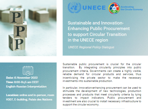 Sustainable procurement - UNECE - 15 November 2022