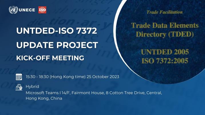 UNTDED/ISO 7372 Update Project: Kick-off Meeting