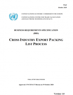 CROSS INDUSTRY EXPORT PACKING LIST PROCESS