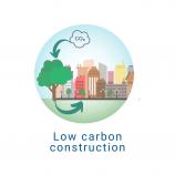 Low carbon construction icon