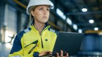 woman working in an energy power plant 