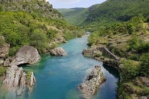 Scenery of water in Albania or Montenegro