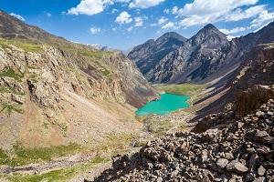 A lake in the mountains of Kyrgyzstan