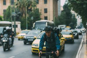 cyclist in Athens