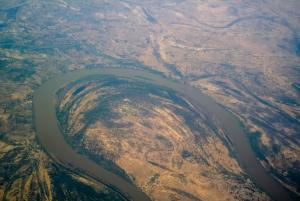 The Chari/Shari river, the natural border between Chad and Cameroon