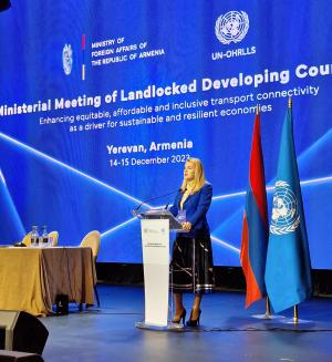 UNECE ES at the Ministerial Meeting of Landlocked Developing Countries in Yerevan Armenia