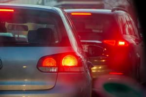 rear view of cars in traffic